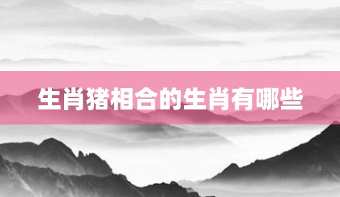 生肖猪和它的相合生肖有兔、羊和虎