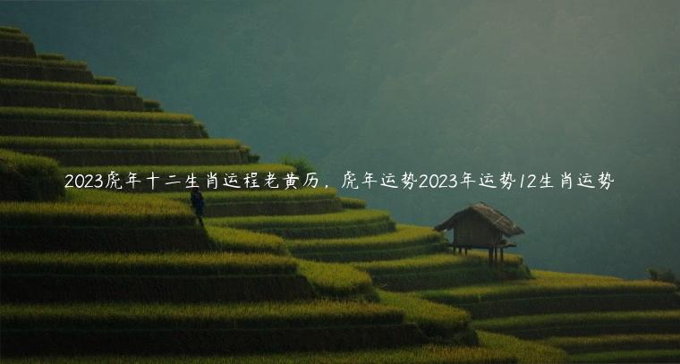 2023虎年十二生肖运程老黄历，虎年运势2023年运势12生肖运势